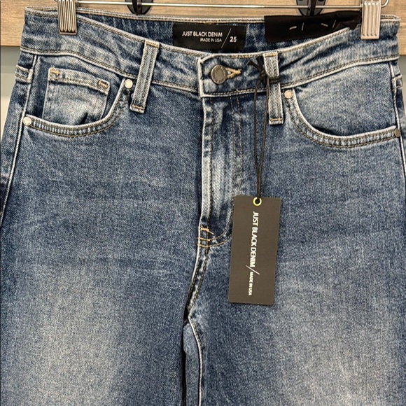 Just Black Medium Blue Wide Leg Jeans - Picture 6 of 8